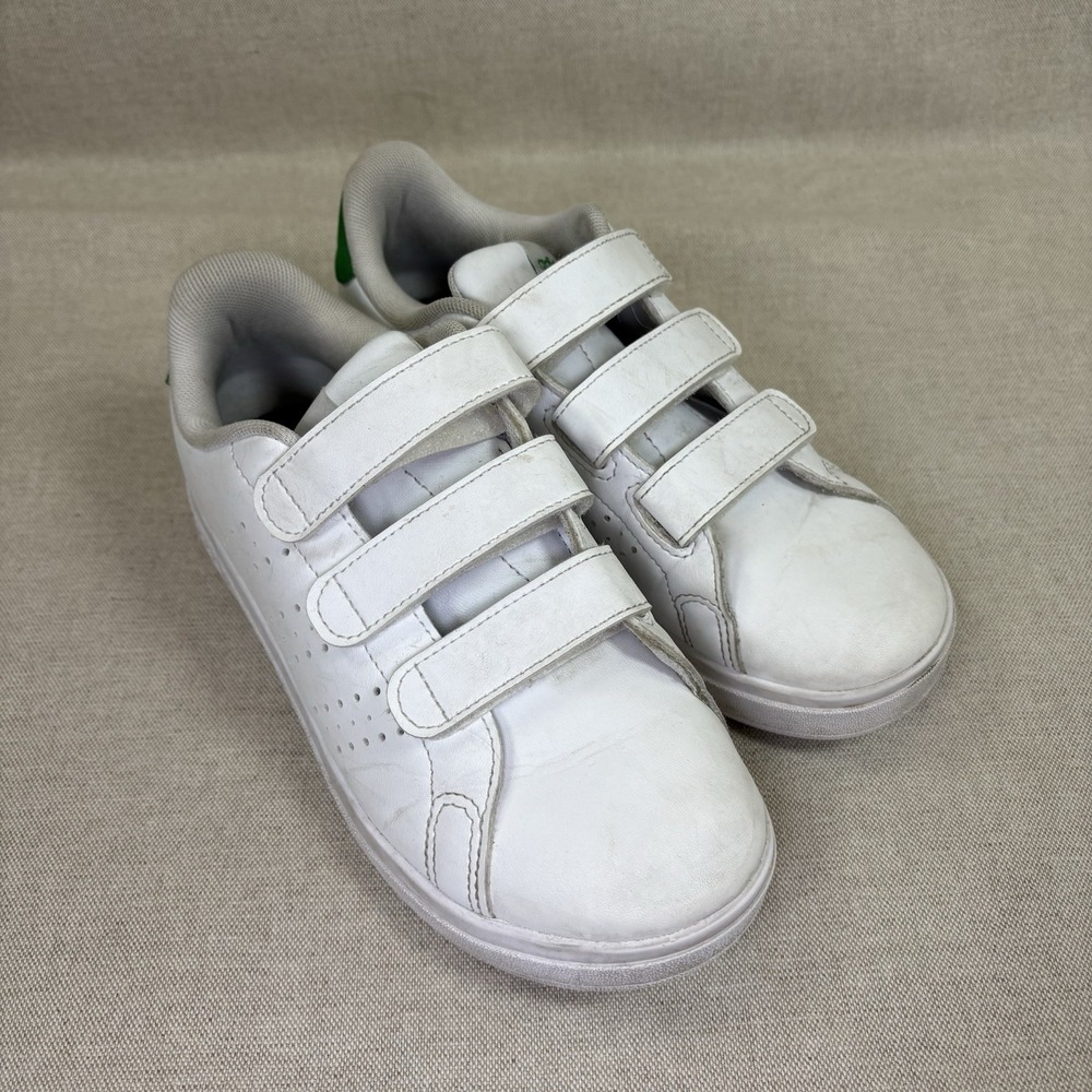 Adidas Kids Original Stan Smith Sneakers White With‎ Green Accents Size 2